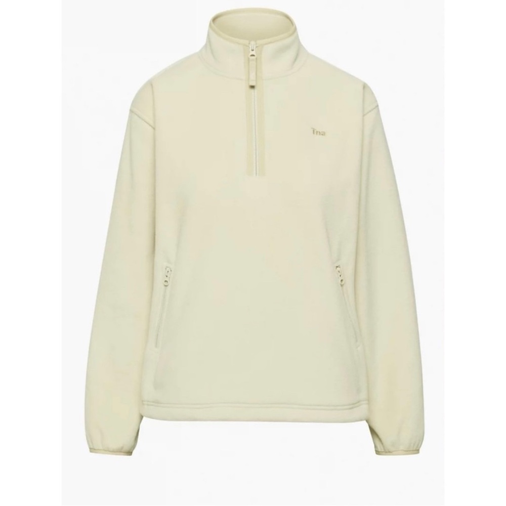 nwot TNA Sno Polar ¼ Zip Hip Sweater 2xs 38” off white birch